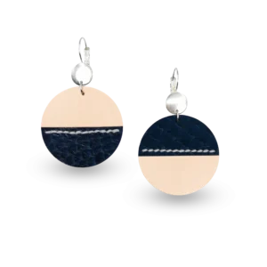 Bijoux pendant en cuir de saumon bleu atlantique
