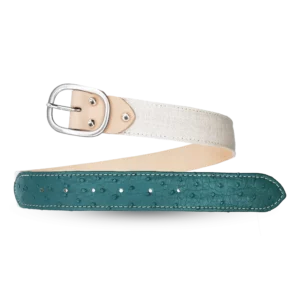 Cuir d'autruche vert émeraude